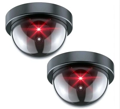 5 Pack Dummy Fake CCTV  security Dome Camera with Flashing Red  Light. free ship - Image 1 of 4