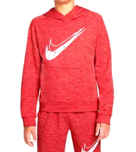 Nike Boy's (Kids) Red Heather Stain Repel Therma-FIT Hoodie (HF4414-657) Size XL - Picture 1 of 3