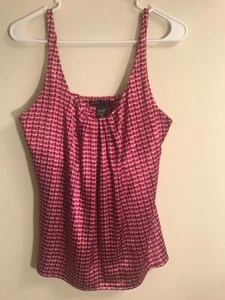 Damas NY & Co Correa de Espagueti Rosa Sedoso Estampado Top M - Imagen 1 de 6