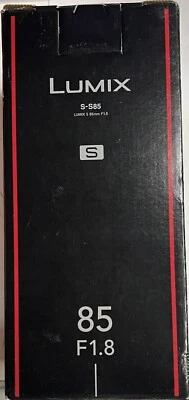 New Panasonic S-S85 LUMIX S 85mm F1.8 Lens for Leica L-Mount - Image 1 of 3