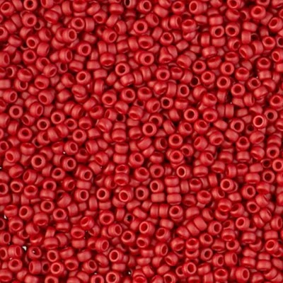 Miyuki Round Seed Beads Size 11/0 24GM Matte Metallic Dark Red Maroon 11-2040 - Image 1 of 2