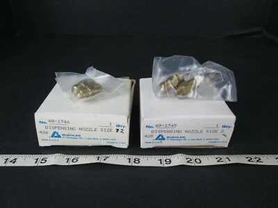 Lote de boquillas dispensadoras nuevas NOS Buehler talla 425 40-1745 y talla 426 40-1746 Foto 1 de 4