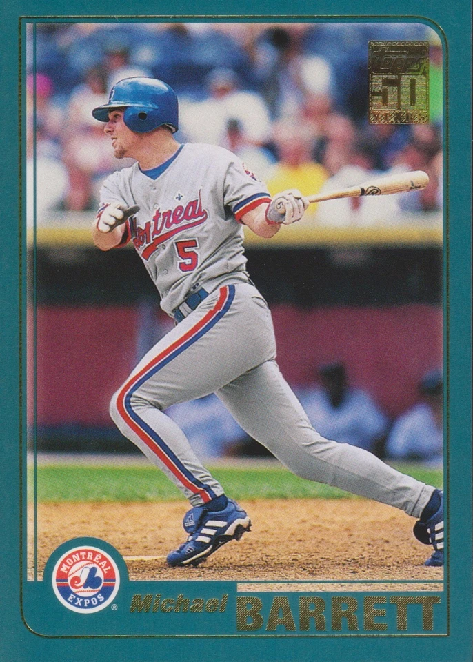 2001 Topps #179 Michael Barrett Montreal Expos Baseball Card - Image 1 of 1