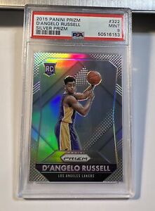 2015 Panini Prizm D’Angelo Russell #322 Silver Rookie LA Lakers RC PSA 9 Mint