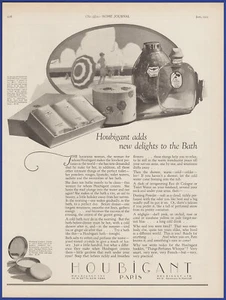 Vintage 1925 HOUBIGANT Paris Perfume Cosmetics Beauty Ephemera 20's Print Ad - Picture 1 of 1