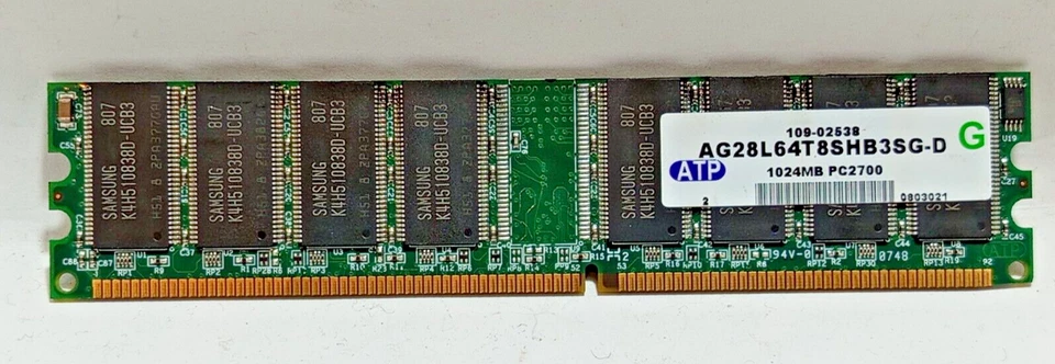 RAM ATP AG28L64T8SHB3SG-D 1024 MB PC 2700 - Immagine 1 di 1