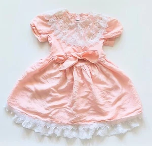 Jessica McClintock Size 6X Pink Dress Bib Collar Lace Girls - Picture 1 of 10