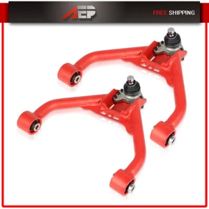 Front Upper Camber Arms For 08-13 G37 Coupe 09-13 G37 Convertible Red Heavy Duty - Picture 1 of 7
