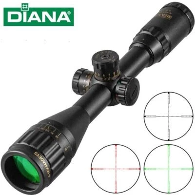 DIANA 4-16x44 Tactical Riflescope Optic Sight Green Red Illuminated Scopes - Image 1 of 4