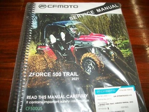 CFMOTO ZF500 Trail FABRICANTE DE EQUIPOS ORIGINALES MANUAL DE SERVICIO SM-ZF500TR2021-V3 2021 2022 - Imagen 1 de 4