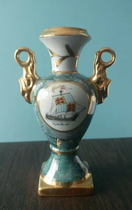 Jarrón vintage Limoges urna barco inglés florero de 6" de alto - Imagen 1 de 7