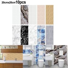 Tile Stickers Laundry Rooms Bathroom Walls PVC Simulation Marble Tile Sticker
