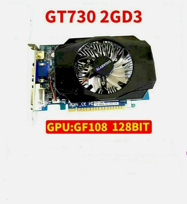 Gigabyte NVIDIA gt730 2G DDR3 128 Bit desktop independent HD graphics card - Image 1 of 4