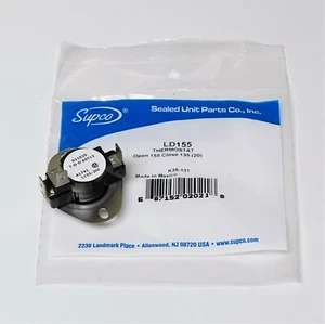 Supco LD155-20 Heater Limit Thermostat Thermodisc Open On Rise 3 Wire - Picture 1 of 5