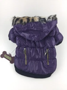 Hundebekleidung Hundejacke Hundemantel Chihuahua Yorkie Lila Winterjacke M Luxus - Bild 1 von 2