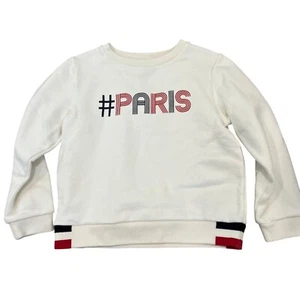 Jacadi Paris Kids Sweatshirt White #Paris Print 8A - Picture 1 of 3