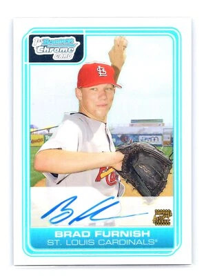 2006 Bowman Chrome Draft #DP79 Brad Furnish 1st Bowman Auto Refractor 22/500 - - Image 1 of 2