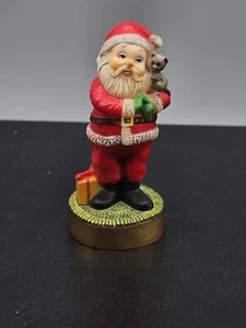 Hallmark Merry Miniatures Weihnachtsmann Kätzchen Figur Kätzchen Katze Kunststoff Vintage - Bild 1 von 6