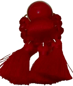 Unusual Red Tassel Crystal Earrings Big Large Statement Womens Jewellery Gift - Picture 1 of 2