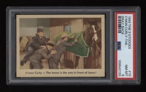 1959 C'Mon Curly PSA 8 Fleer Three Stooges Gray Back #13 *NICE* POP4 None Higher - Picture 1 of 2