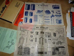Ancien Feuillet Accessoires de Ferblanterie Seau Arrosoir Marquise Cage Boite .. - Picture 1 of 1