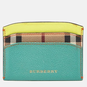 Burberry Multicolor Leather and Coated Canvas Card Holder - Picture 1 of 10