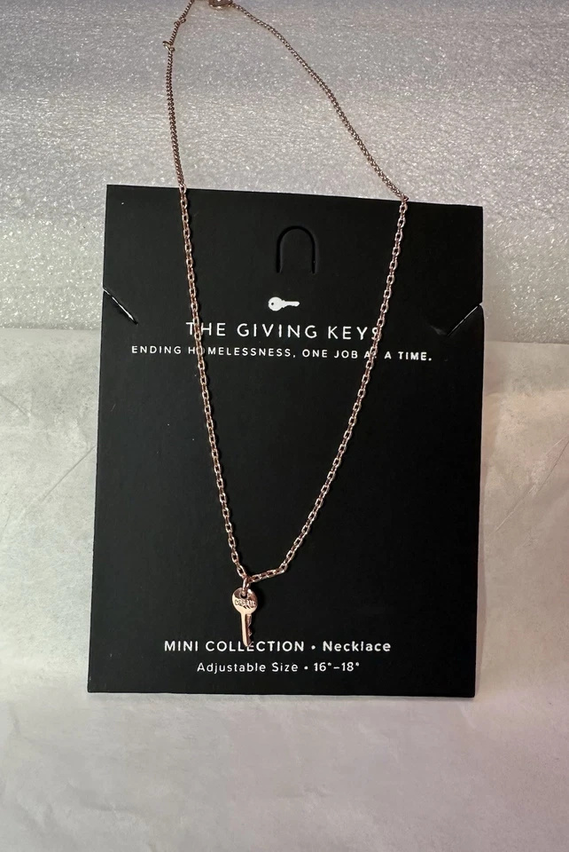 The Giving Key Mini Collection Necklace Rose Gold “DREAM” Key - Image 1 of 4