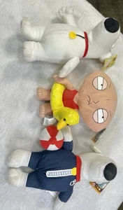 Family Guy Plush Dolls w/Tags Bundle of 3 Vintage 2005 - Picture 1 of 4