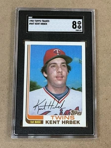 1982 Topps negociado #44T Kent HRBEK (RC) SGC 8 casi nuevo-como nuevo - Imagen 1 de 2