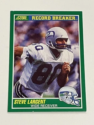 1989 Score Football #327 - Steve Largent - Seattle Seahawks - Image 1 of 2