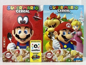 Kellogg's Super Mario Cereal 8.4oz Amiibo Box Lot of 2 Sealed 2019 Nintendo - Picture 1 of 11