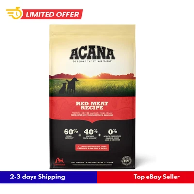 Sale! ACANA Red Meat Recipe Grain-Free Dry Dog Food - 25 lb, Freeshipping
