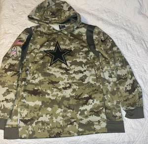 Nike Dallas Cowboys Salute To Service Camo Hoodie Herren Gr. 2XL On Field - Bild 1 von 10