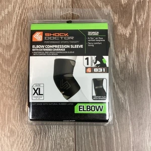 Shock Doctor Elbow Compression Sleeve with Extended Coverage - XL Black 831 L-1 - Picture 1 of 2