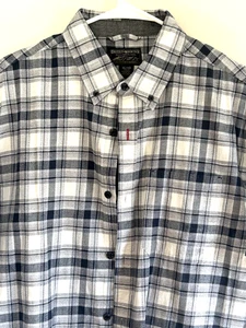 Grizzly Mountain Mens Size XL Blue White Plaid Button Down Shirt - 100% Cotton - Picture 1 of 3
