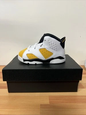 Toddler Baby Jordan 6C Retro White Black Yellow Ochre Shoes Sneakers DV3606 170 - Image 1 of 4