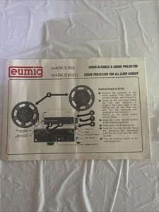 EUMIG MARK S 802 Original Owners Manual - Picture 1 of 2