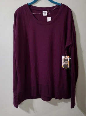 Camiseta suave Avia Top para mujer M (8-10) púrpura manga larga agujeros para pulgar aberturas laterales Foto 1 de 4