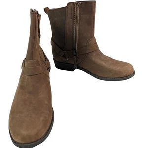 Teva Boots Women's Brown Leather De La Vina Dos Waterproof Side Zip US Size 6.5 - Picture 1 of 8