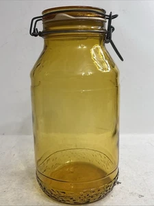 Bote brillante ámbar vintage floral Cove 3L hecho en Italia - Imagen 1 de 10