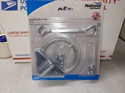 Nuevo National Hardware N192-211 Kit Puerta Anti Caída Acero Zinc Chapado Foto 1 de 3
