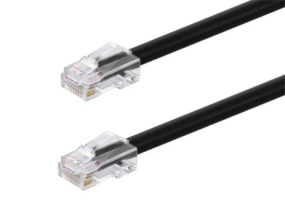 Monoprice Cat6A Patch Cable 75ft Black 26AWG 10G RJ45 Non-Booted Ethernet Cord - Image 1 of 4