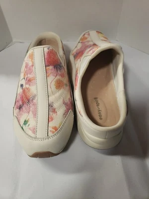 Easy Spirit 女式 TravelTime 步行木屐奶油色花卉印花 9W 码 — 第 1/4 张图片