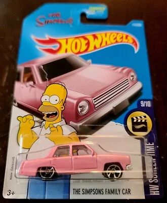 Hot Wheels 2017 The Simpsons Family Car Homer HW Screen Time #9/10 *WHEEL ERROR* - Image 1 of 3