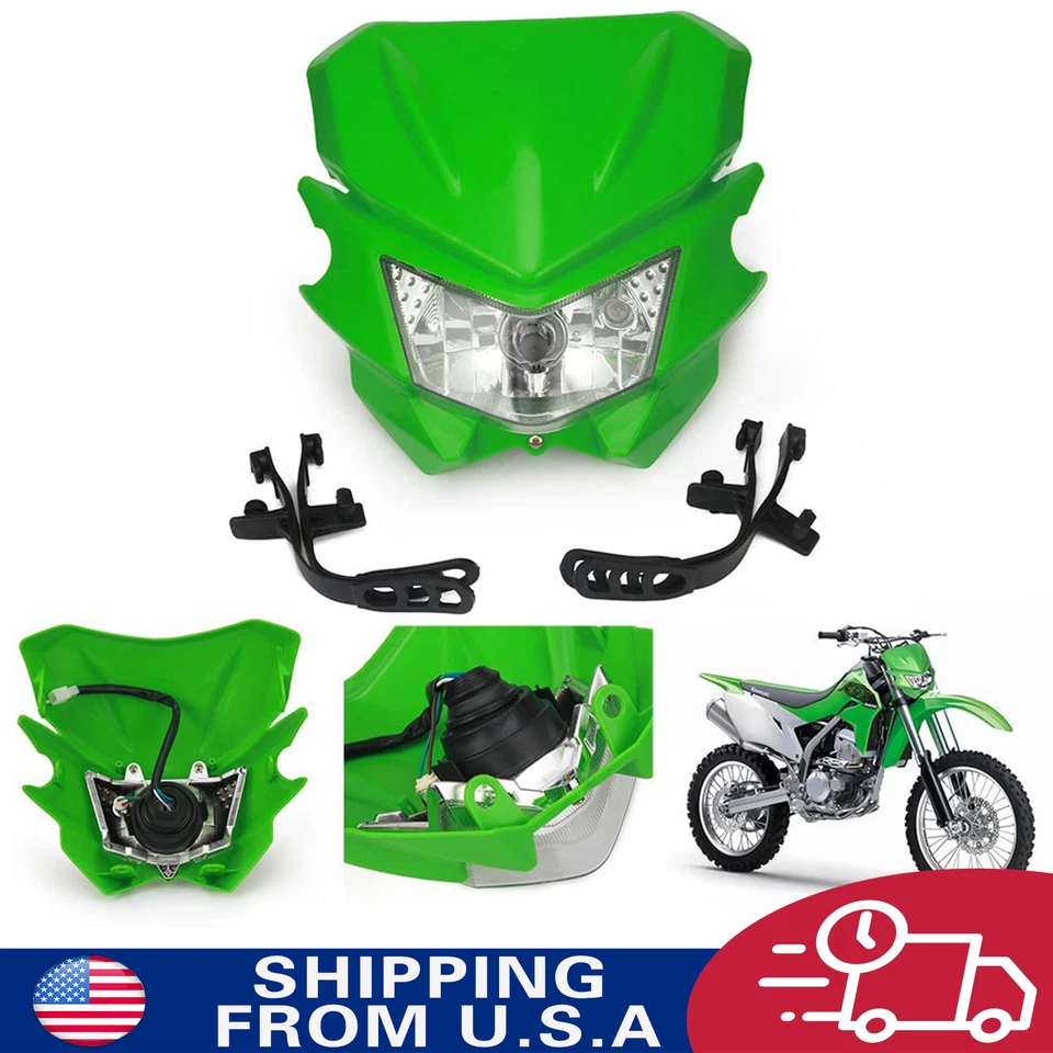 Faro LED universal para moto de cross para KLX110 KX125 KX450F KX250F KDX200 Foto 1 de 4