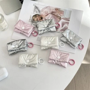 with Buckle Earphone Bag Soft Cloth Coin Purse Mini Earphone Pouch for AirPods - Picture 1 of 19