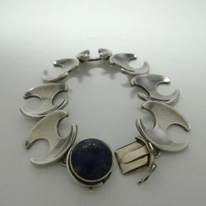 Georg Jensen Bracelet #130B Lapis Lazuli Sterling Silver 925 Koppel - Picture 1 of 7