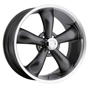 18" Vision American Muscle 142 Legend Gunmetal Machined Lip 18x8.5 5x5 -6mm Rim - Picture 1 of 11