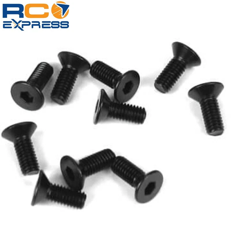 Tekno RC M3x8mm Flat Head Screws (black, 10pcs) TKR1322 - Image 1 of 1