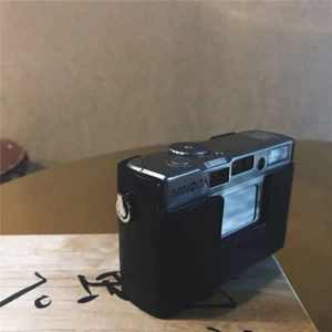 Cam-in Genuine Real Leather Half Camera Case Bag Cover for Minolta TC-1 - Picture 1 of 6